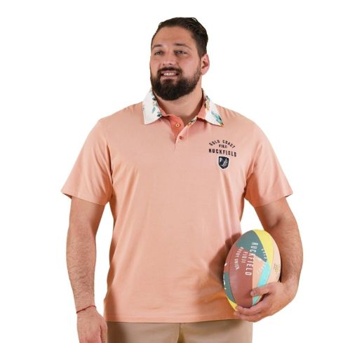 Polo Rugby Manga Corta Palm Beach albaricoque - Ruckfield