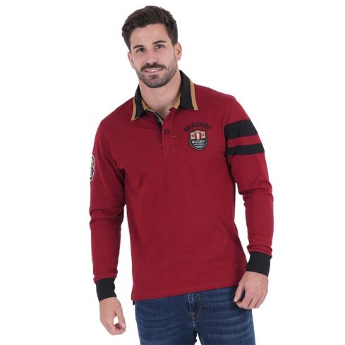 Polo Rugby Maori Rojo oscuro - Ruckfield