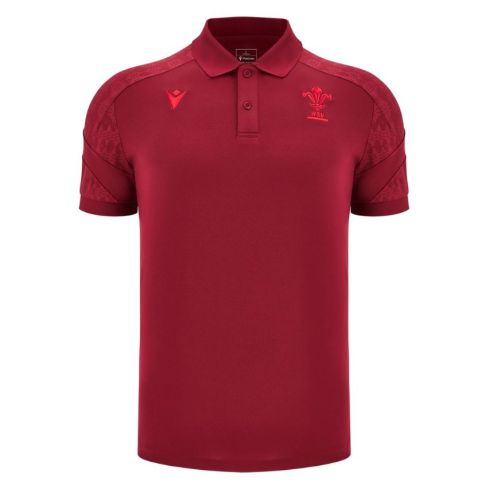Polo de Rugby Oficial de Viaje Jugador Gales 2025/2026 - Macron