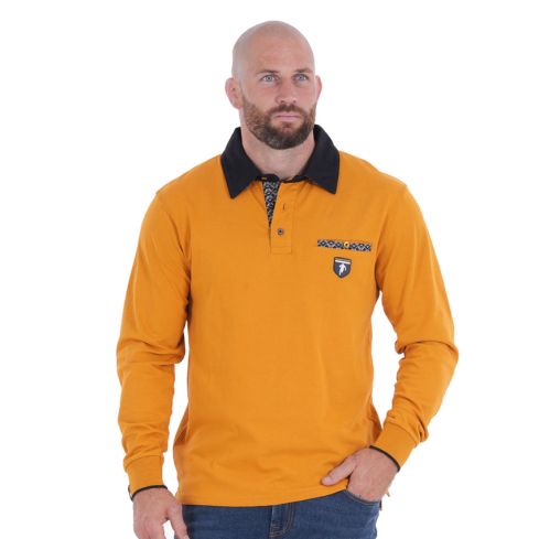 Polo de manga larga mostaza Maison de Rugby - Ruckfield