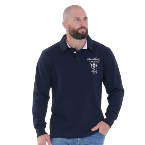 Polo de manga larga azul marino Members Club House Rugby - Ruckfield