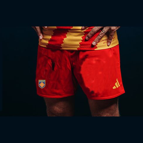 Shorts de Rugby para Niños Réplica Fuera USAP Perpignan 2024/2025 - Adidas