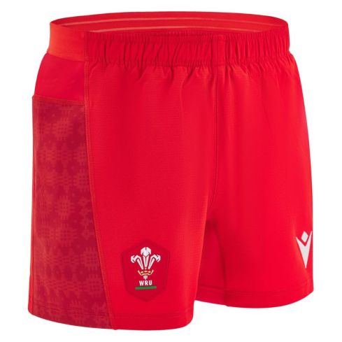 Pantalón Corto de Rugby Gales Rojo 2025/2026 - Macron