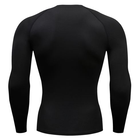 Camiseta térmica de rugby de manga larga negra
