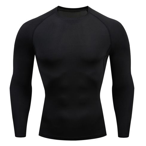 Camiseta Térmica de Rugby para Niños de Mangas Largas Negra