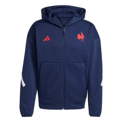 Sudadera Rugby con cremallera FFR Travel Full Zip Hoody Rugby con cremallera Francia 2025/2026 - Adidas