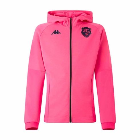 Sudadera con capucha con cremallera de rugby Mequo Stade Français Rosa 2025/2026 – Kappa