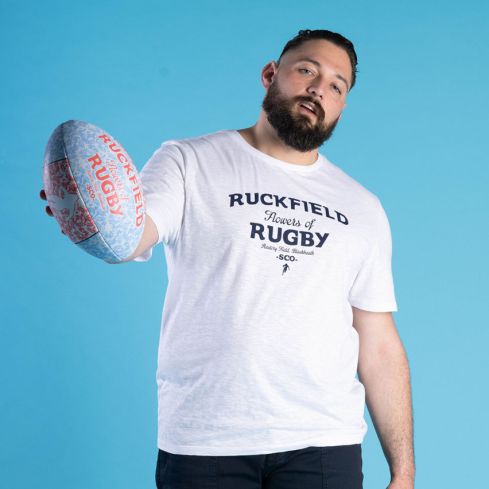 Camiseta Rugby Manga Corta Flowers of Rugby Blanco - Ruckfield