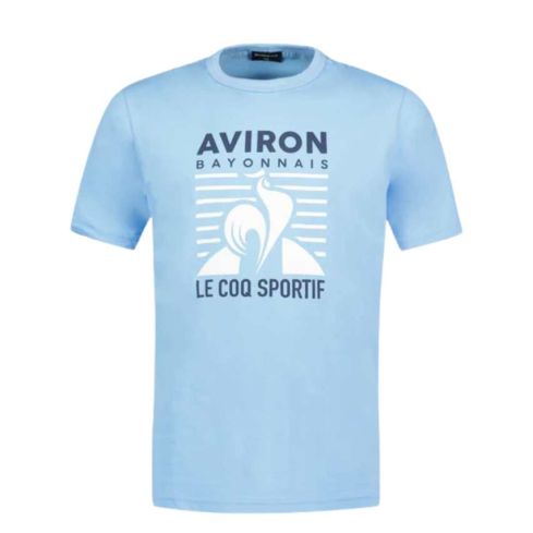 Camiseta de rugby infantil Aviron Bayonnais Azul Claro - Le Coq Sportif