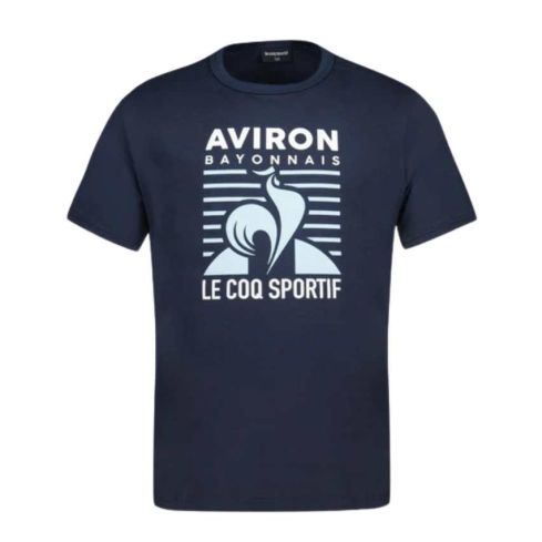 T-shirt Rugby enfant Aviron Bayonnais Bleu Marine -Le Coq Sportif