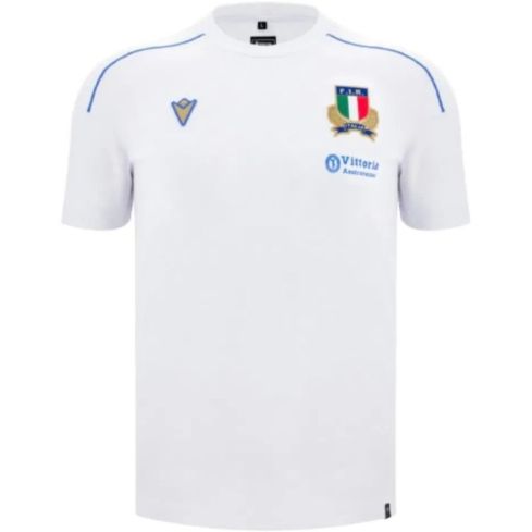Camiseta de Rugby Atlética Personalizada Italia 2025/2026 Blanca - Macron
