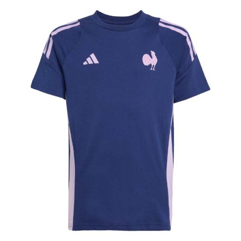 T-shirt Rugby Enfant France Coton Bleu - Adidas