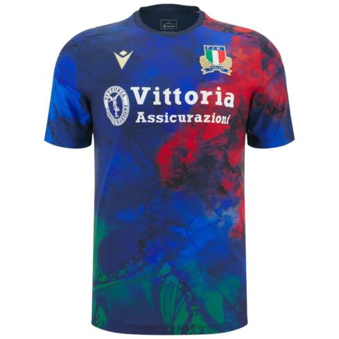 Camiseta de Entrenamiento Rugby Italia Multicolor 2025/2026 - Macron
