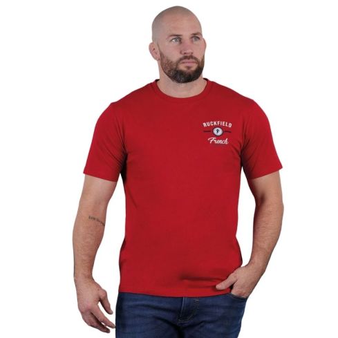 Camiseta de Rugby French Club de Manga Corta Ruckfield Roja