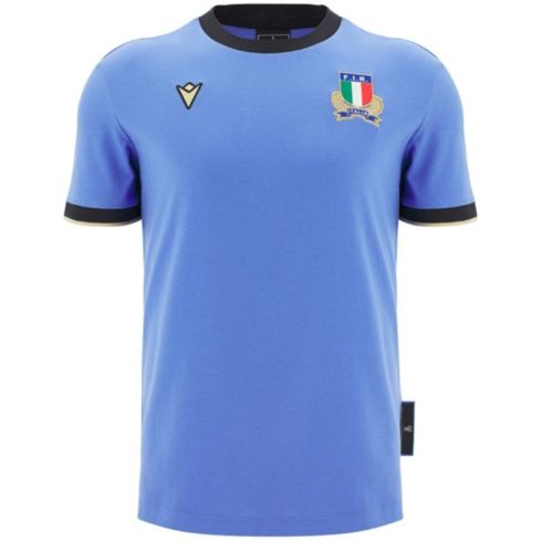 Camiseta de Aficionado Rugby Italia 2025/2026 Azul/Negro - Macron