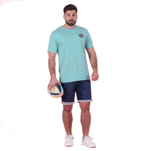 T-shirt vert d'eau Rugby Club - Ruckfield