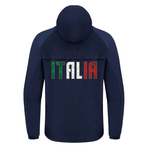 Chaqueta Rugby Impermeable con Cremallera Italia 2025/2026 - Macron
